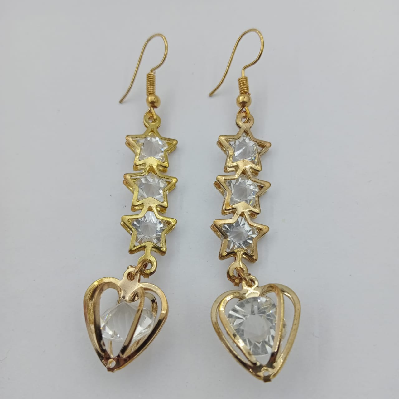 Women's Plated Metal Alloy Dangler Earrings (Golden)